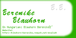 berenike blauhorn business card
